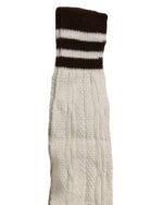 brown and white strap bavarian socks loferl