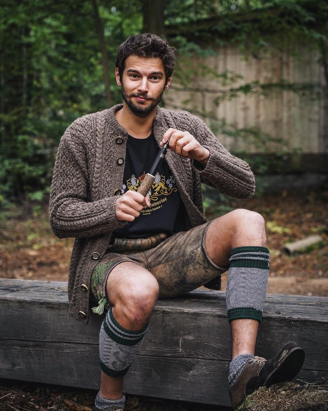 man wearing bavarian loferl