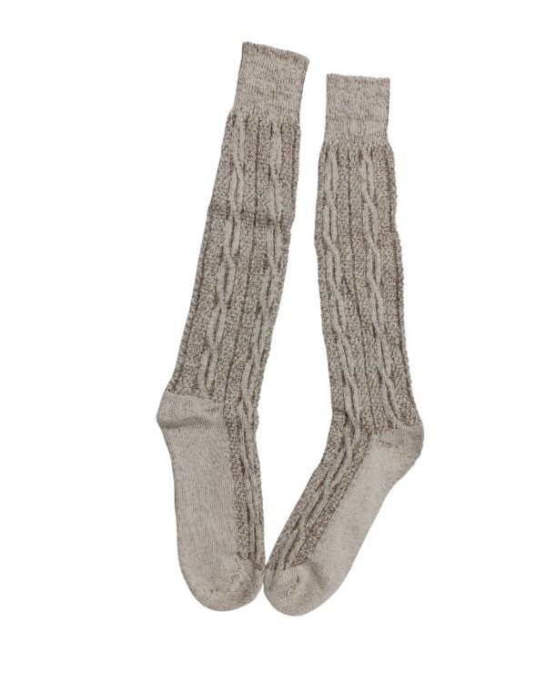 one piece brown and white bavarian socks (2)