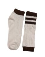 two piece brown and white bavarian socks