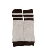 two piece brown and white bavarian socks