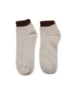 two piece brown and white bavarian socks