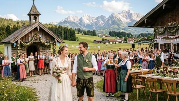 Authentic Bavarian Tracht Wedding